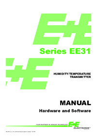 Thumbnail of document Manual - EE31 Industrial Humidity/Temperature Transmitter